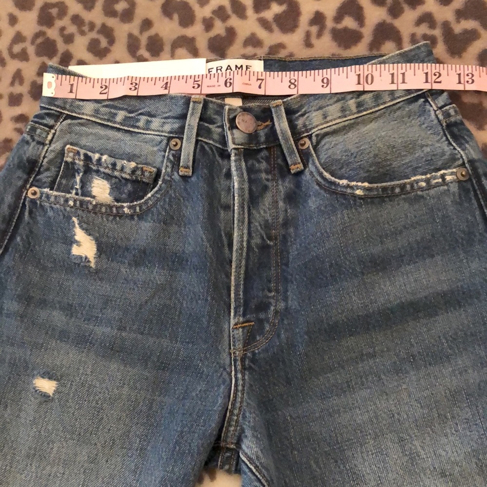 Frame Denim Le Original High Rise Straight Fit in Harborside Blue Size 24 - Picture 13 of 17